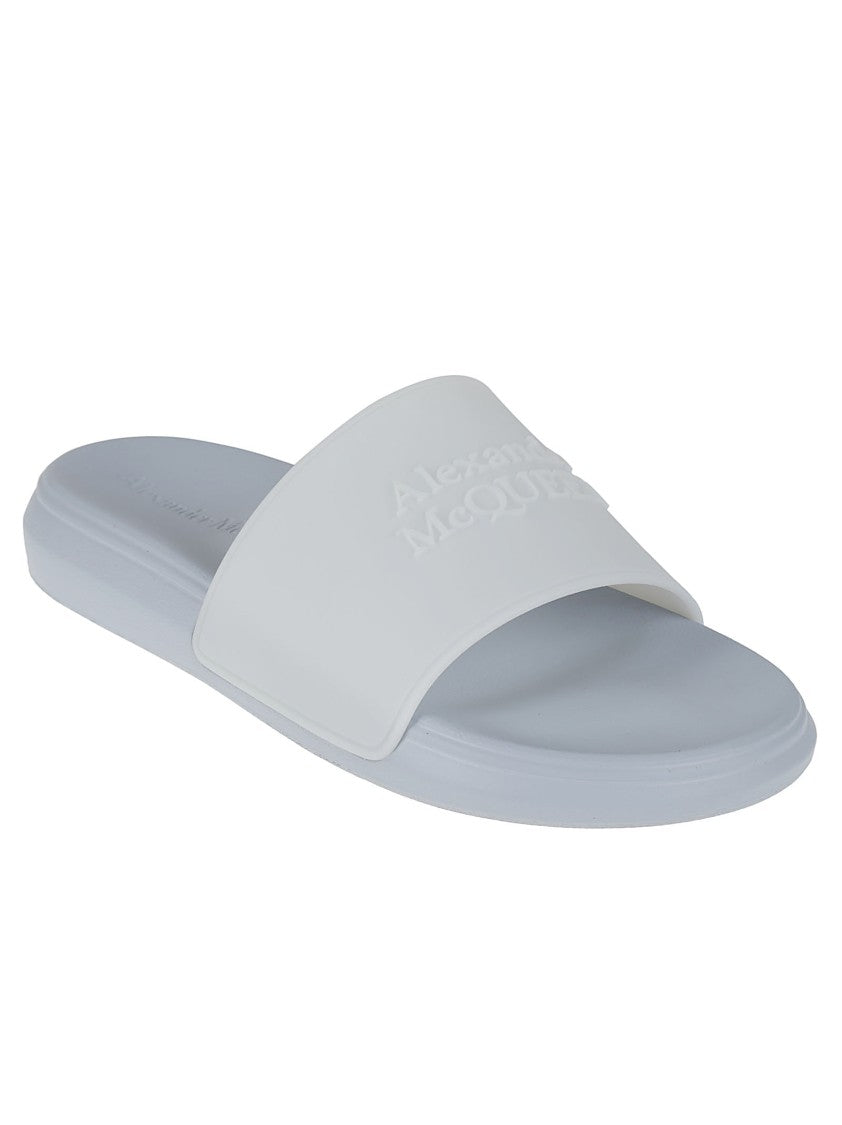 Alexander Mcqueen Contemporary White Slide Sandal