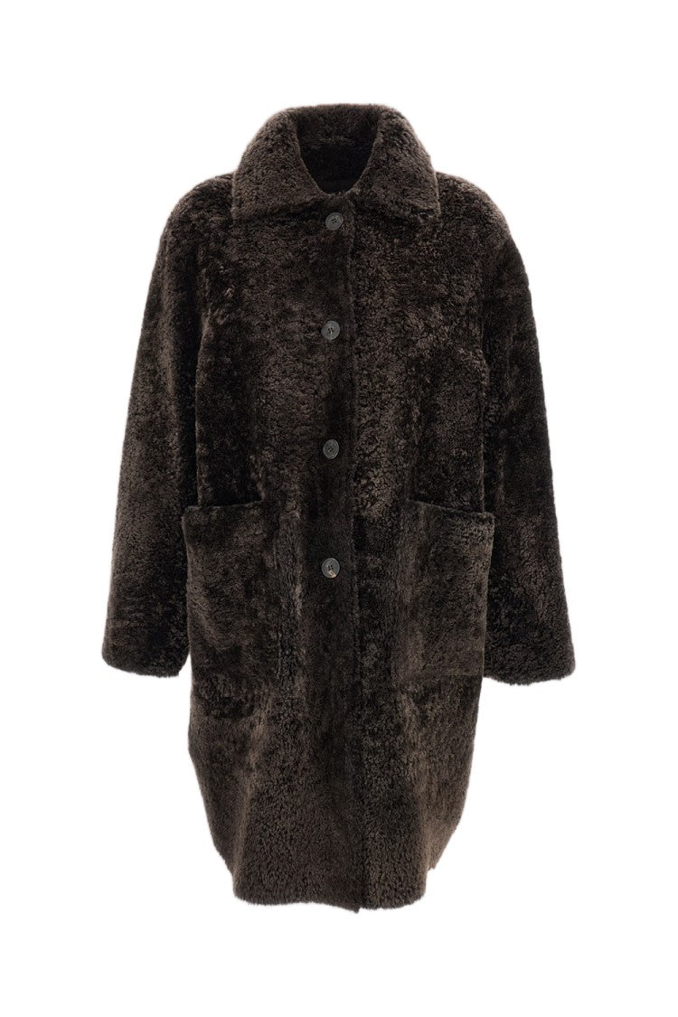 Arma Brown Zoey Shearling Reversible Coat
