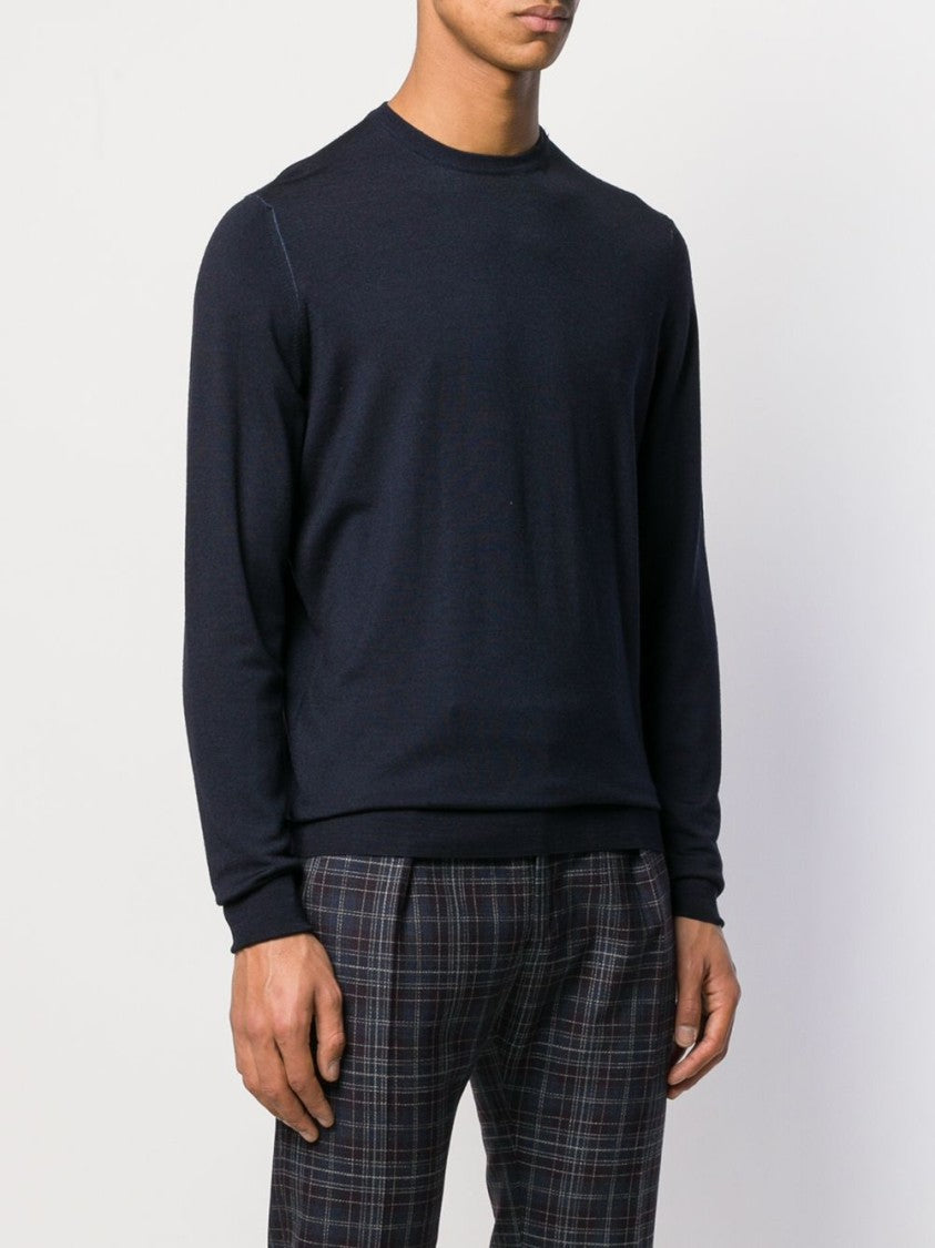 Drumohr Navy Merino Fine Knit Sweater