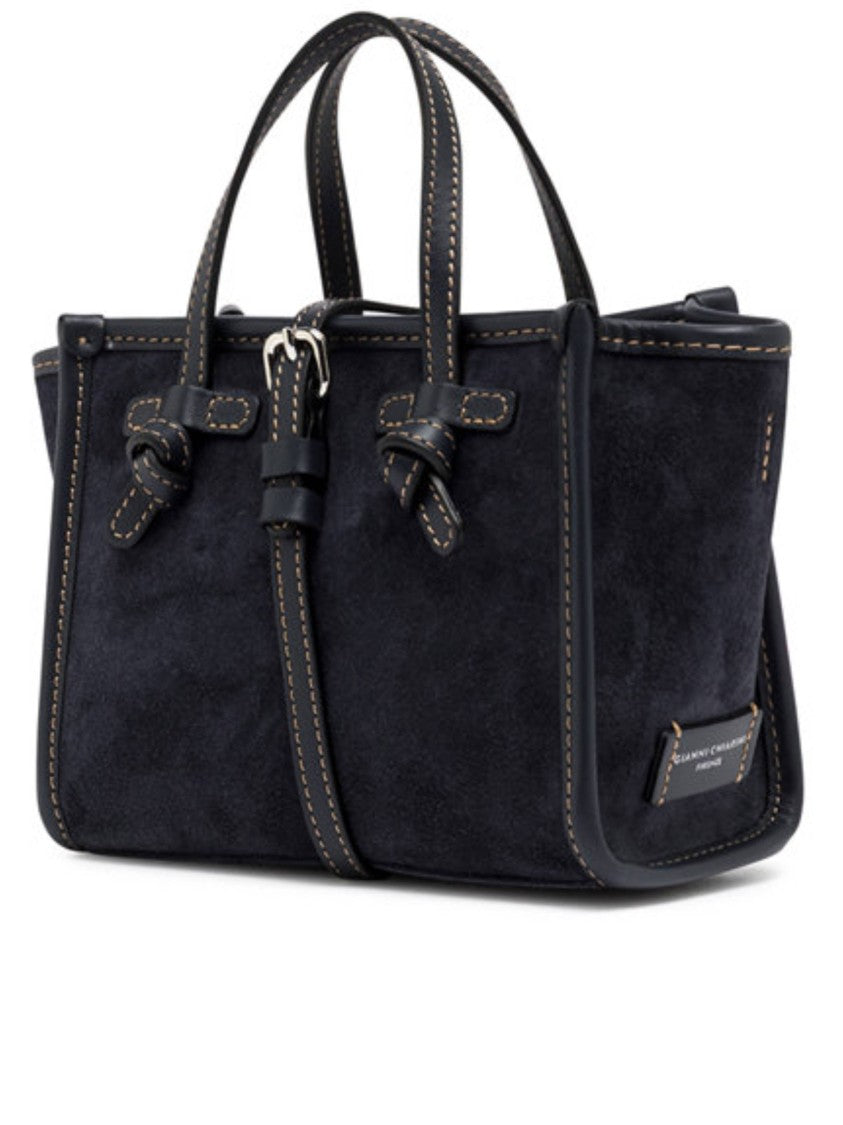 Gianni Chiarini Miss Marcella Black Suede Handbag