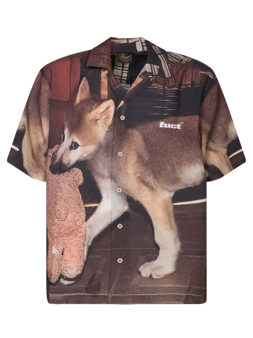 Fuct Brown Viscose Printed Shirt