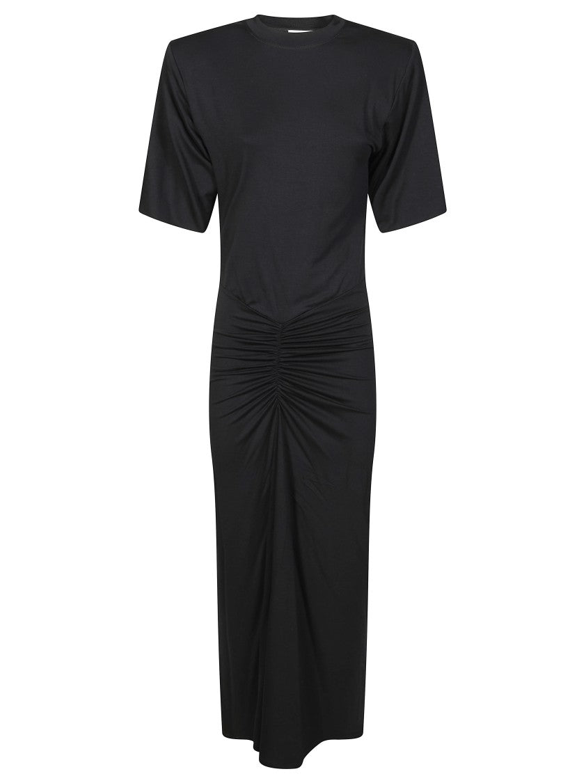 The Andamane Ruched Fitted Center Center Midi Dress