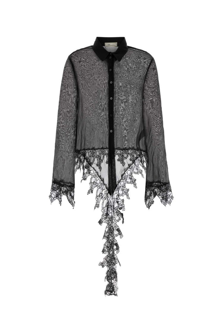 Blumarine Black Chiffon Shirt