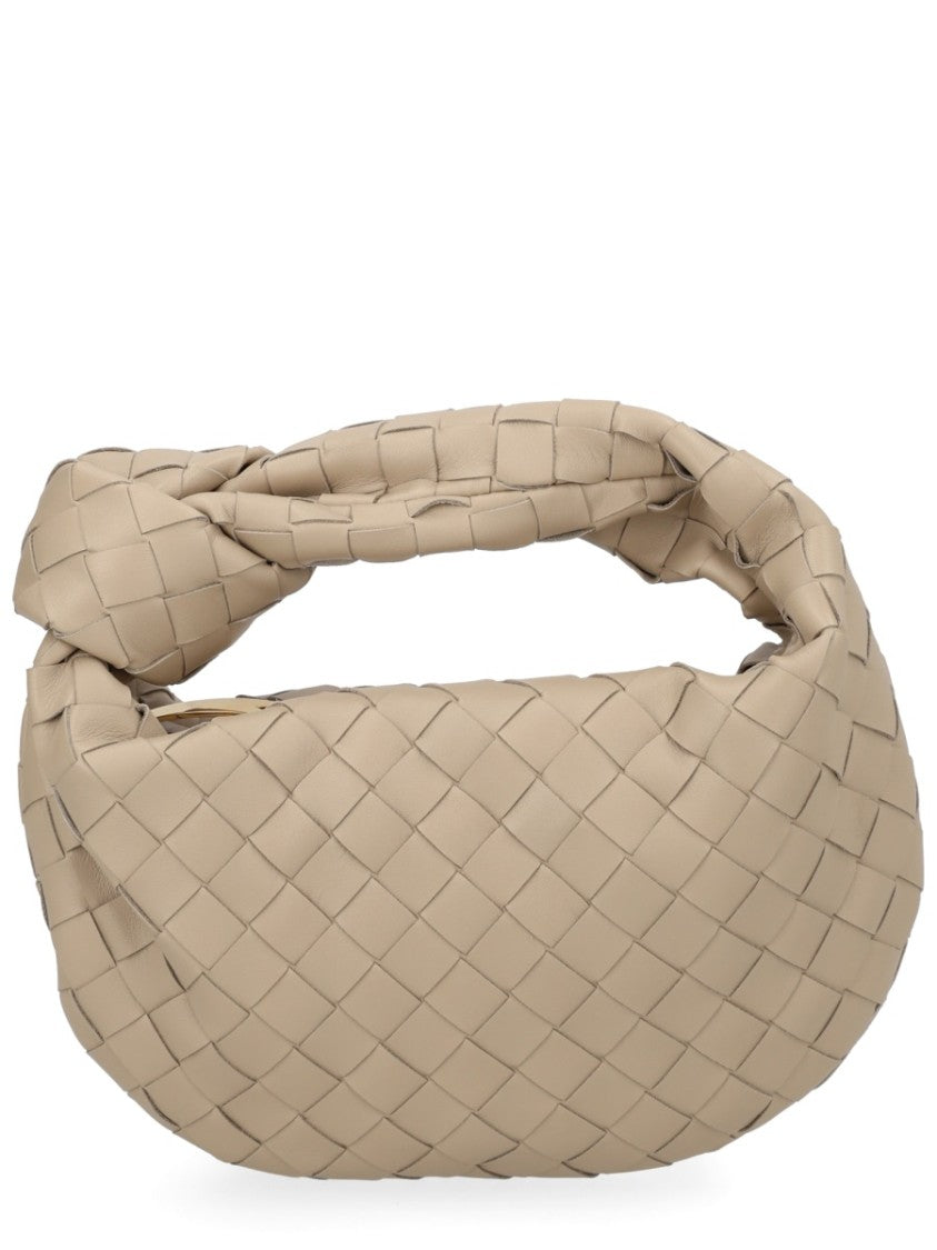 Bottega Veneta Mini Shoulder Bag With Woven Detail And Knotted Handle