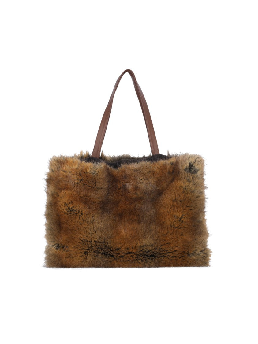 Niccolò Pasqualetti Faux Fur Tote Bag – Brown