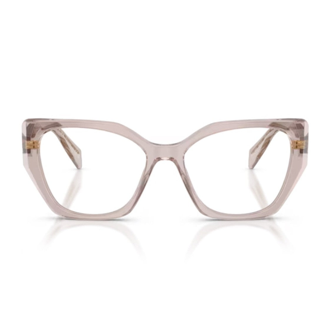 Prada Pink Pr 18Wv Transparent Cat-Eye Eyeglasses