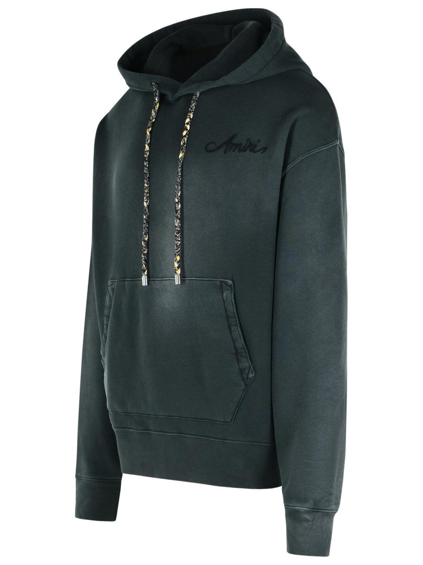 Amiri Bleach Bandana' Black Cotton Sweatshirt