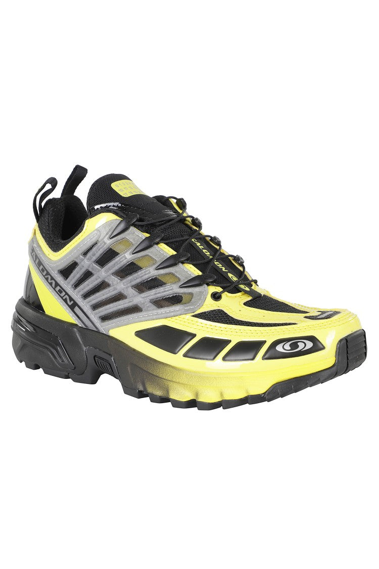 Mm6 By Maison Margiela X Salomon Black And Yellow Acs Pro Mesh Quicklace Sneakers