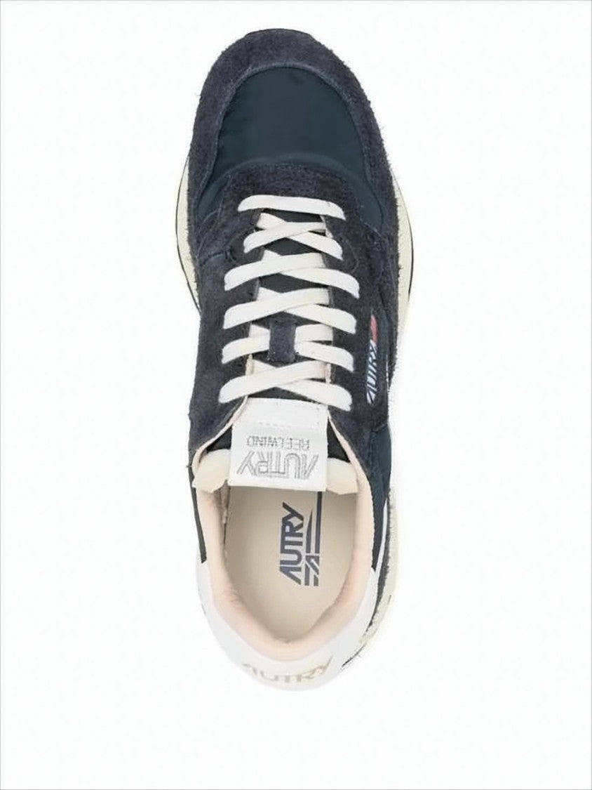 Autry Textured Suede And Nylon Sneakers