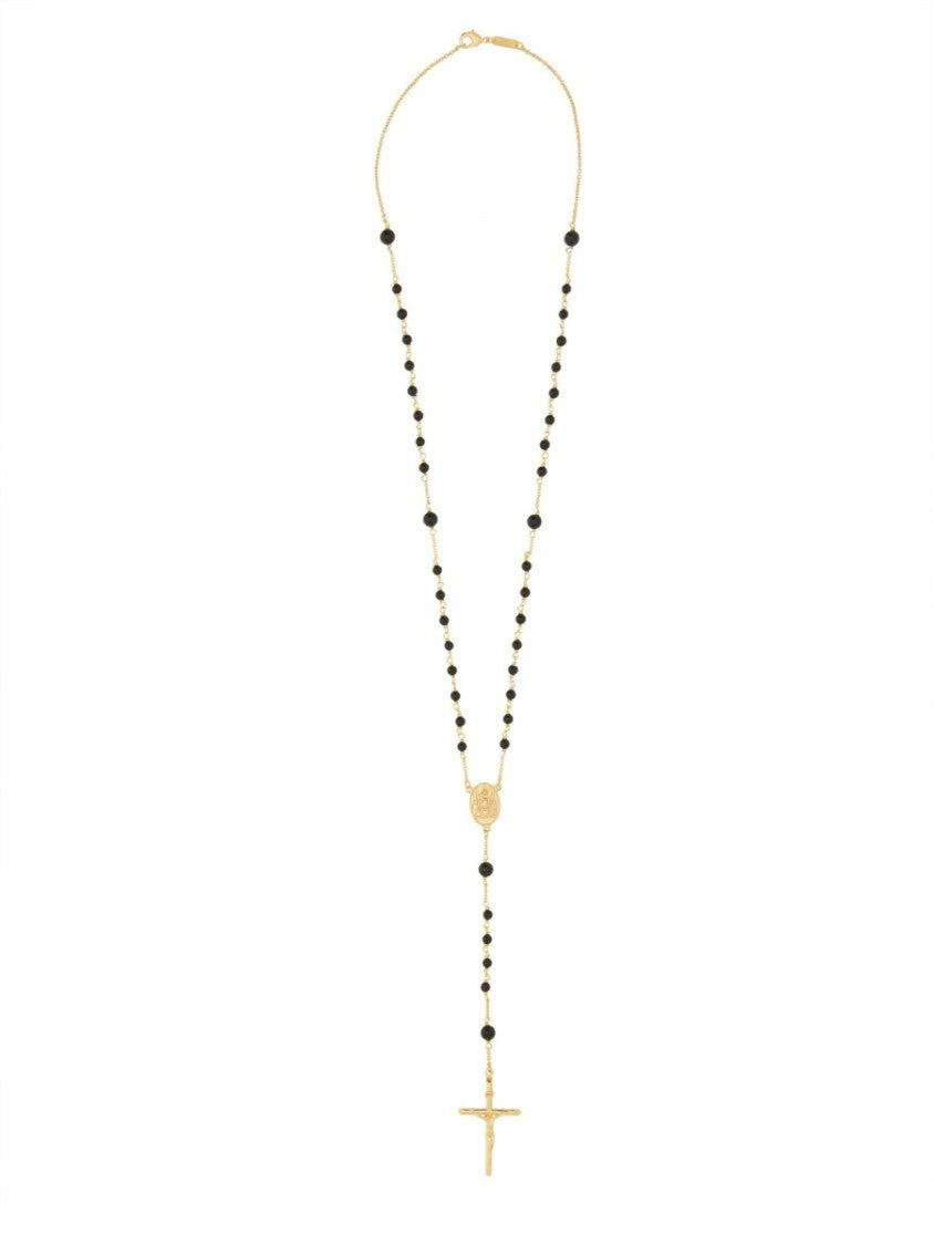 Dolce & Gabbana Gold-Tone Natural Stone Necklace