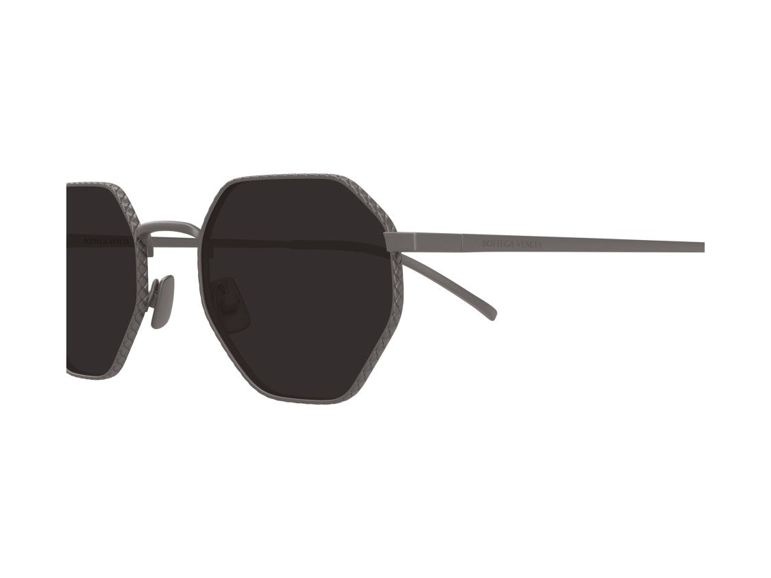 Bottega Veneta Grey Bv1471s Titanium Octagonal Geometric Sunglasses
