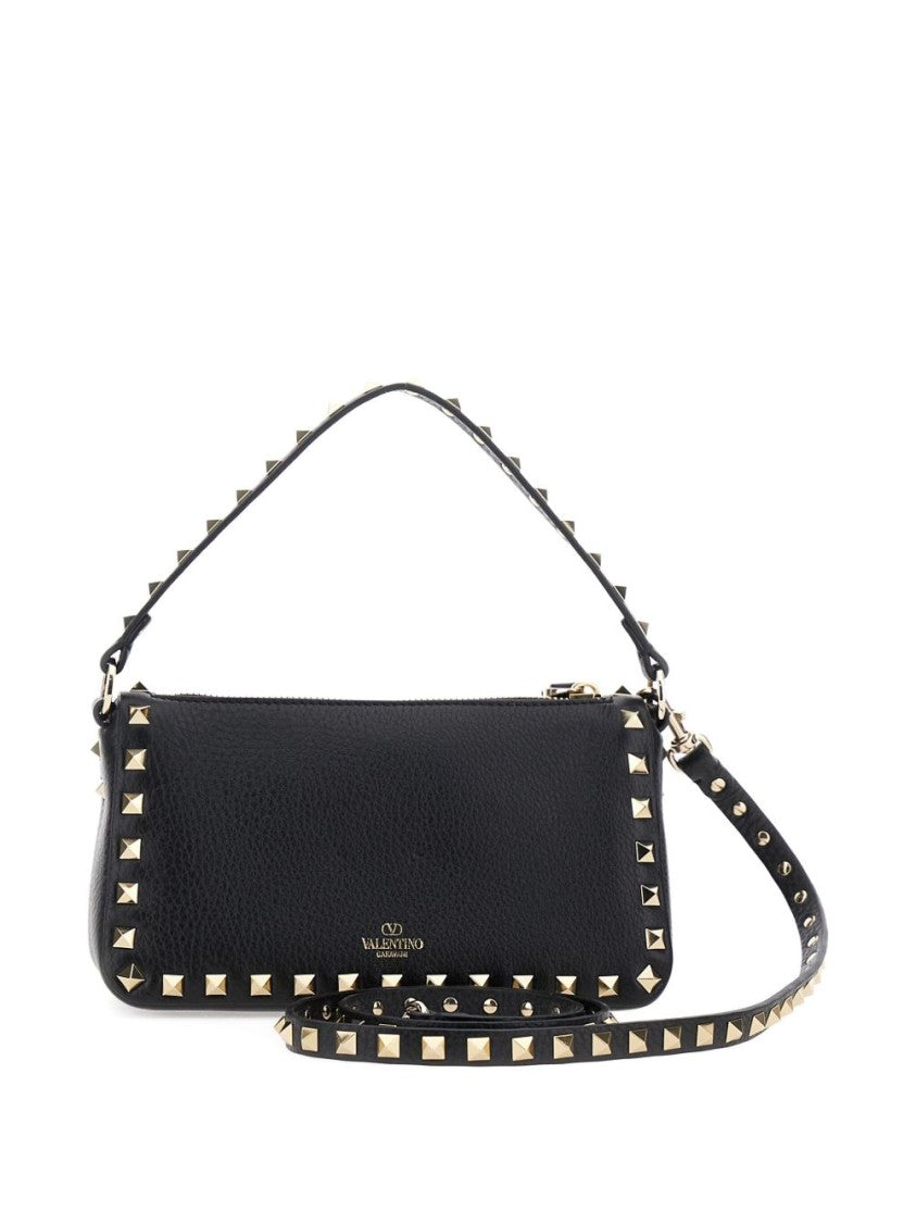 Valentino Garavani Textured Rectangular Handbag With Pyramid Studs