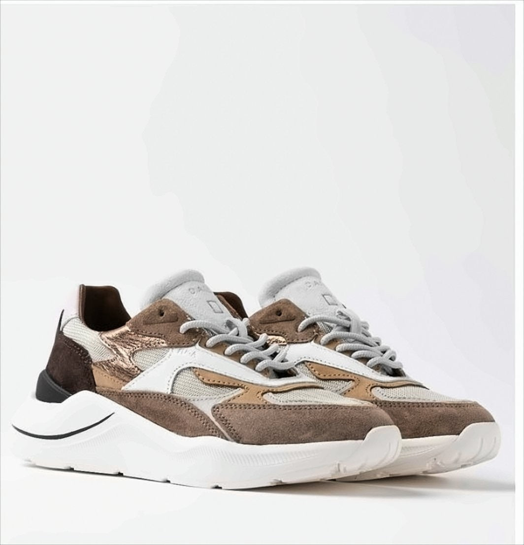 D.A.T.E Fuga Dragon Sneakers With Bronze Accents