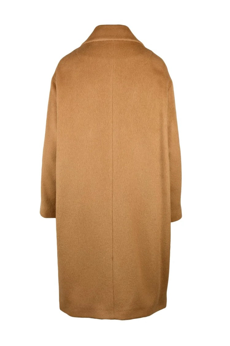 Oliver Horigamy Double-Breasted Coat - Beige