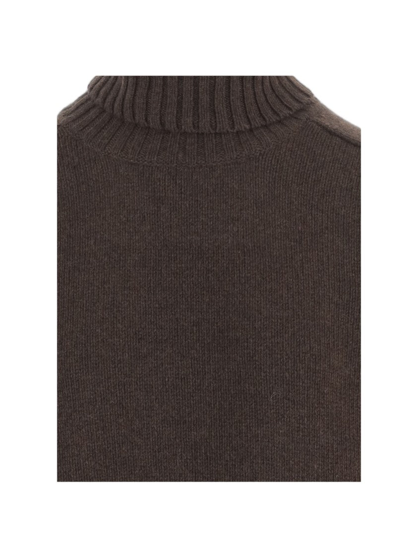 Bruno Manetti Virgin Wool And Cashmere Turtle Neck Sweater