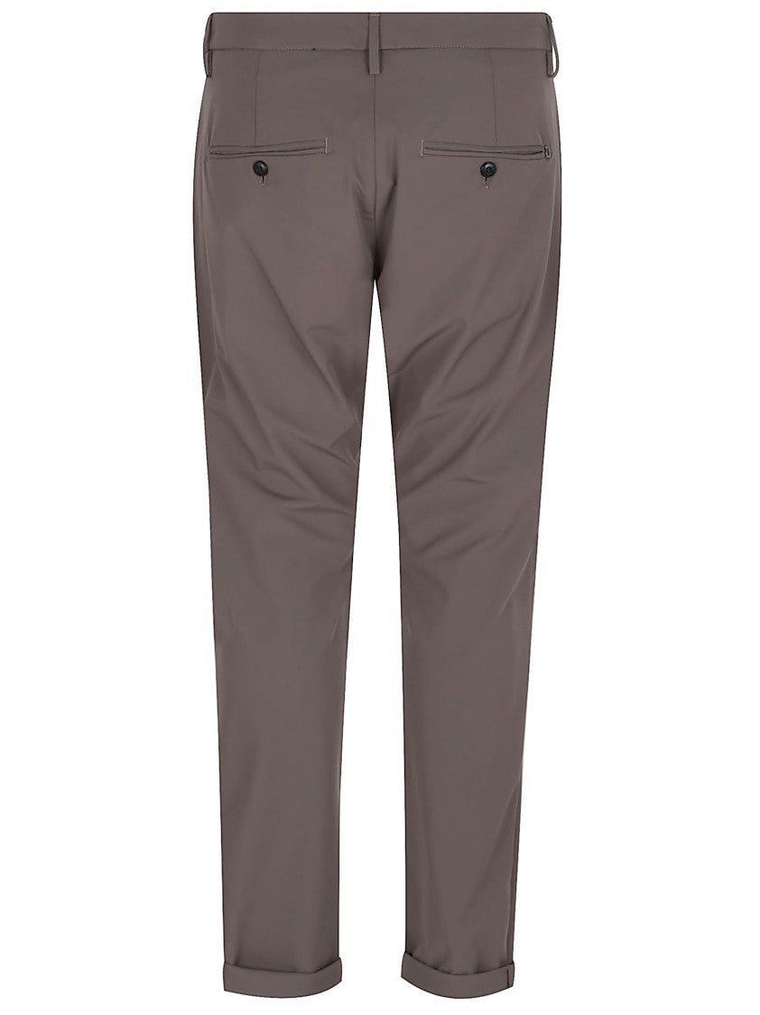 Dondup Tailored Low-Rise Trousers With Darts And Cuffed Hem