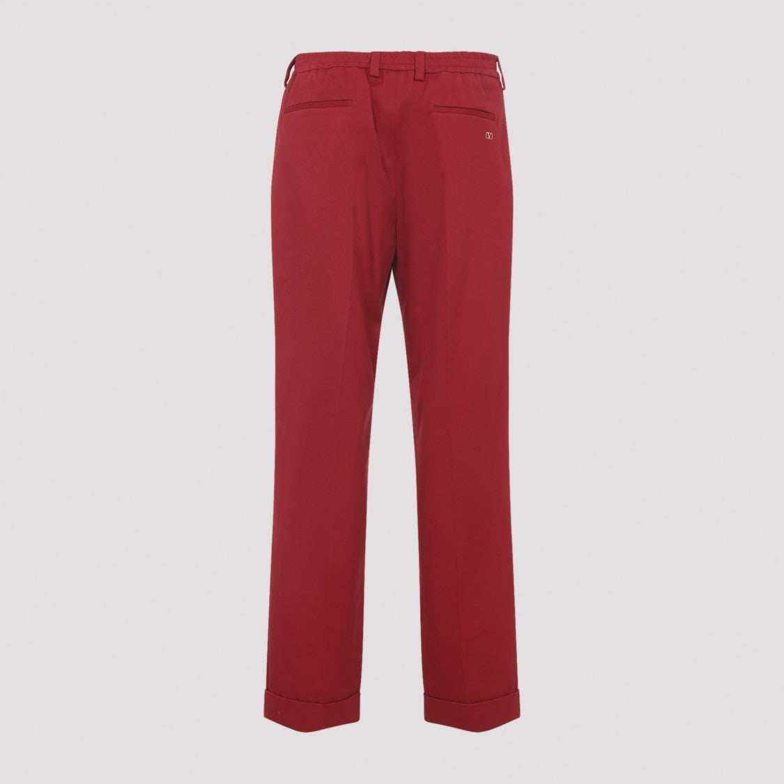 Valentino Raspberry Red Cotton Trousers
