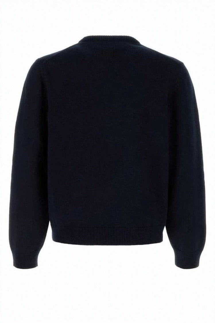 Gucci Cropped Wool Sweater With Cursive Script Design