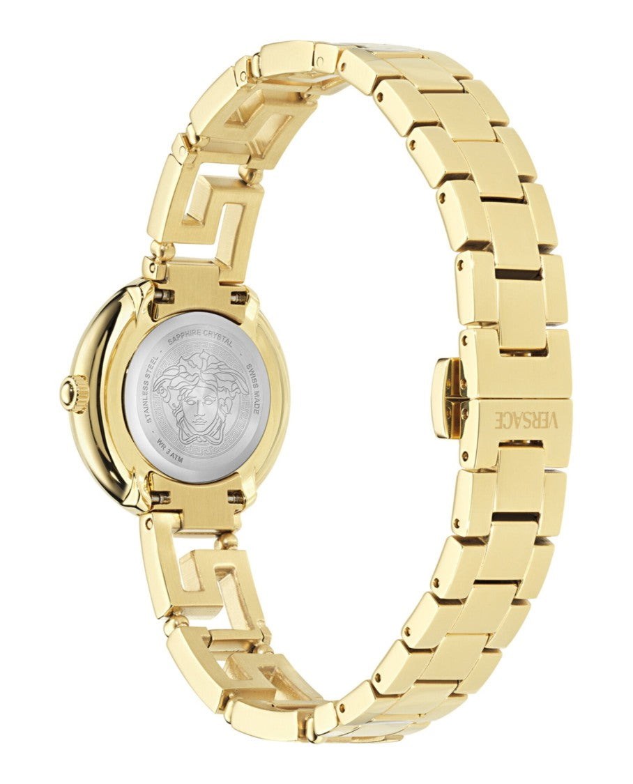 Versace Greca Goddess Diamond Watch With Yellow Gold Case