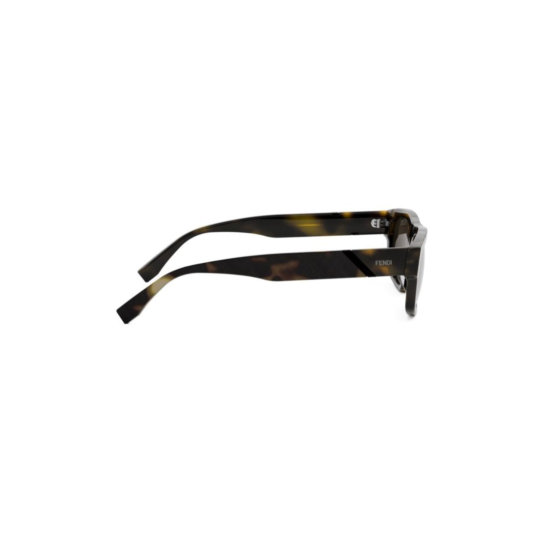 Fendi Fe40157i Rectangular Tortoiseshell Acetate Sunglasses
