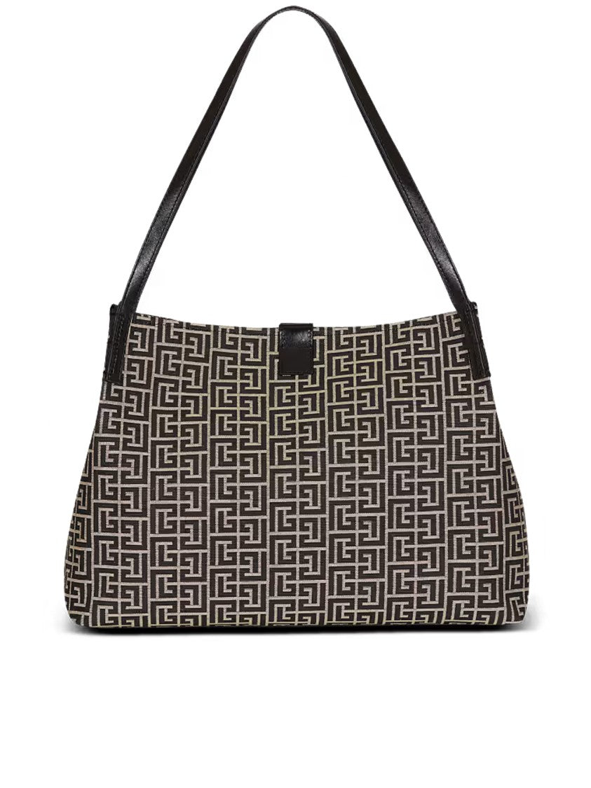 Balmain Large Geometric Maze Pattern Tote Bag