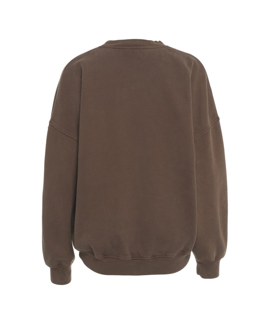 American Vintage Embroidered Logo Sweatshirt With Dropped Shoulders