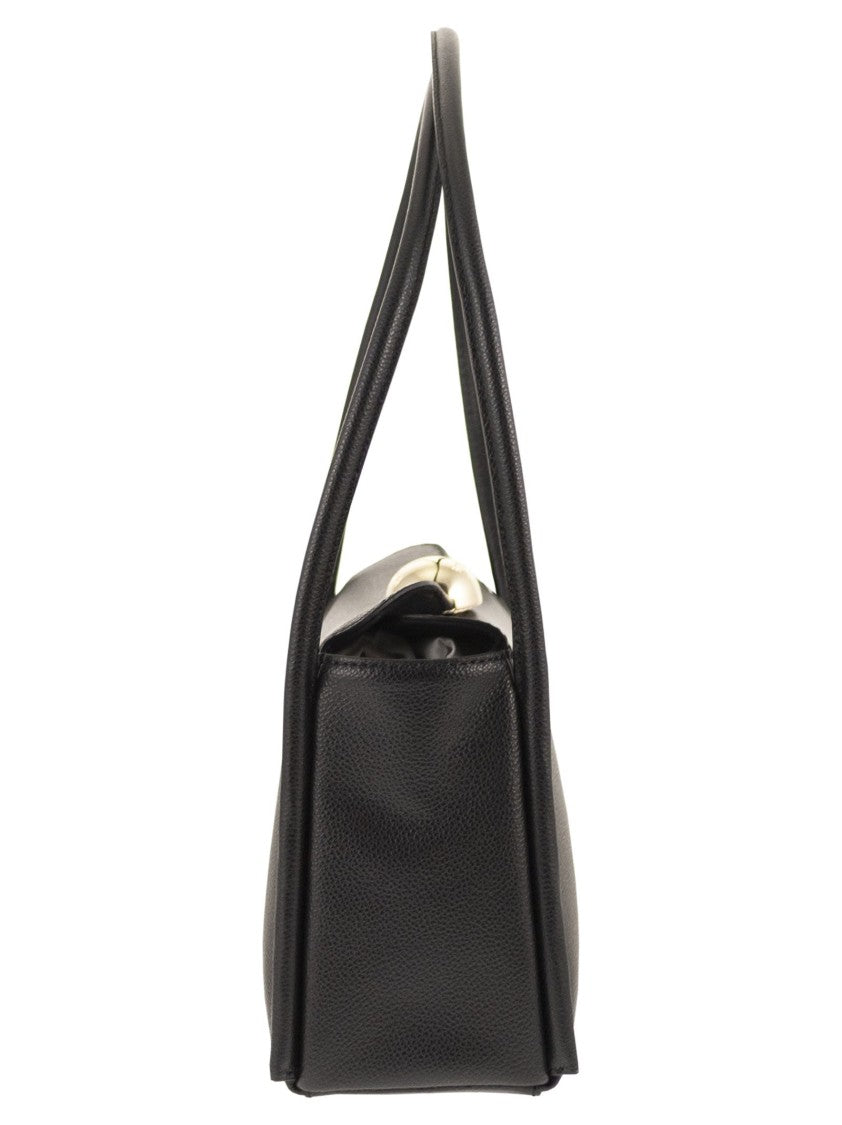 Furla Structured Calfskin Leather Satchel With Sfera Hardware