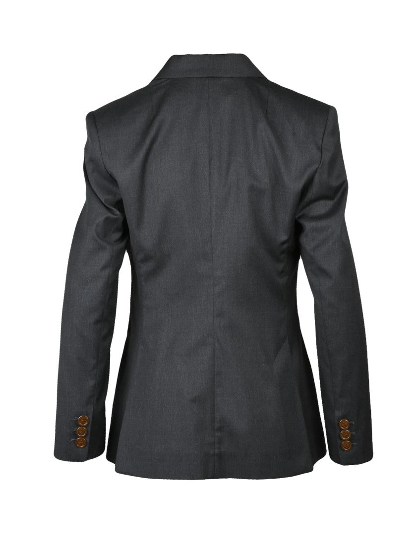 Vivienne Westwood Grey Wool Fitted Blazer
