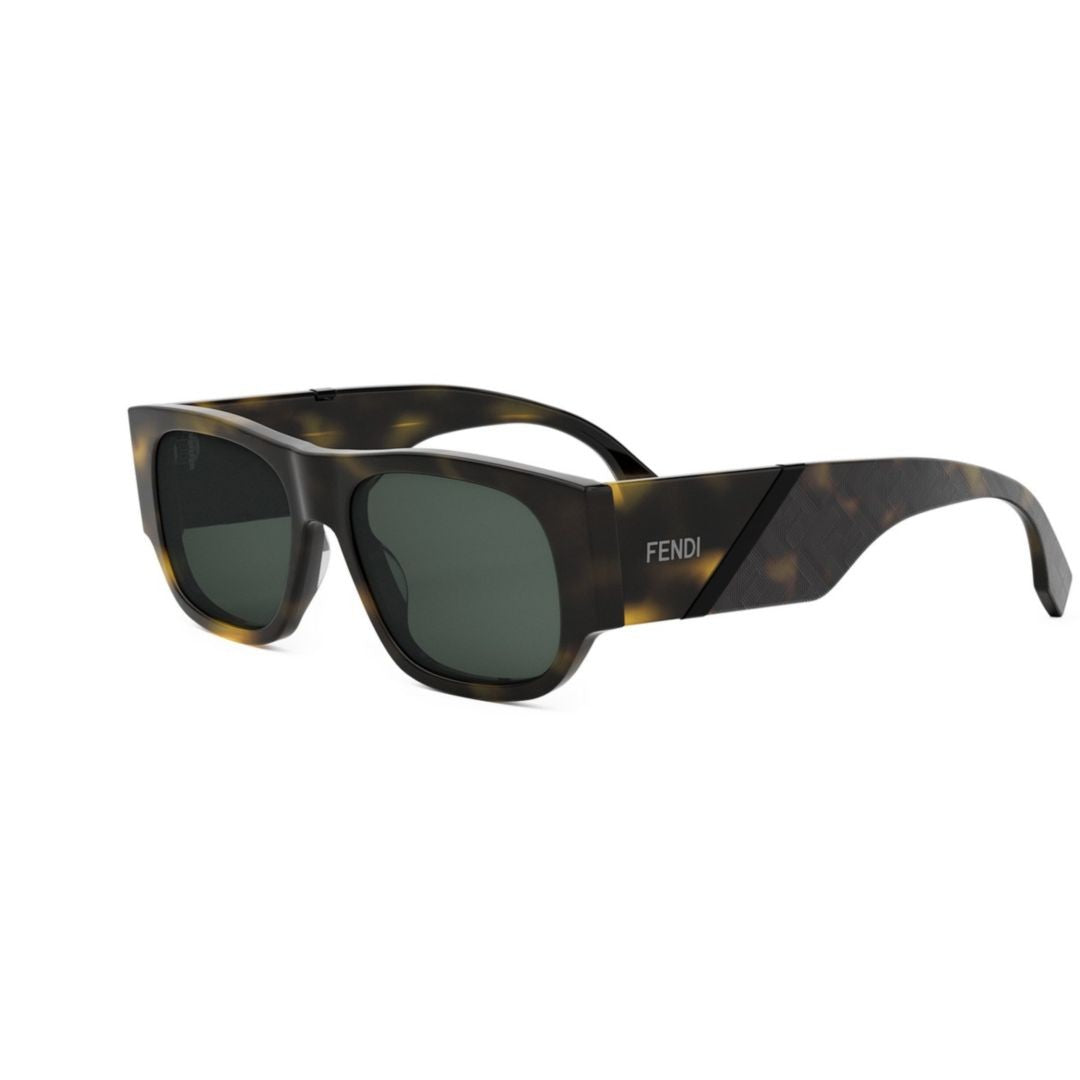 Fendi Fe40156i Rectangular Tortoiseshell Sunglasses