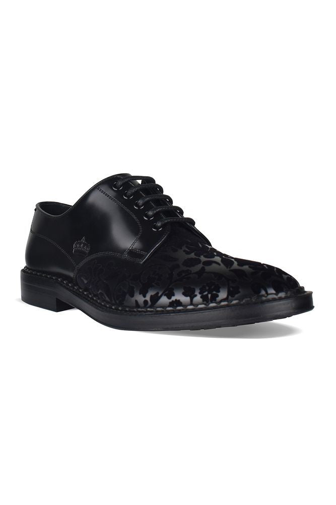 Dolce & Gabbana Smooth Black Calf Leather Derbies