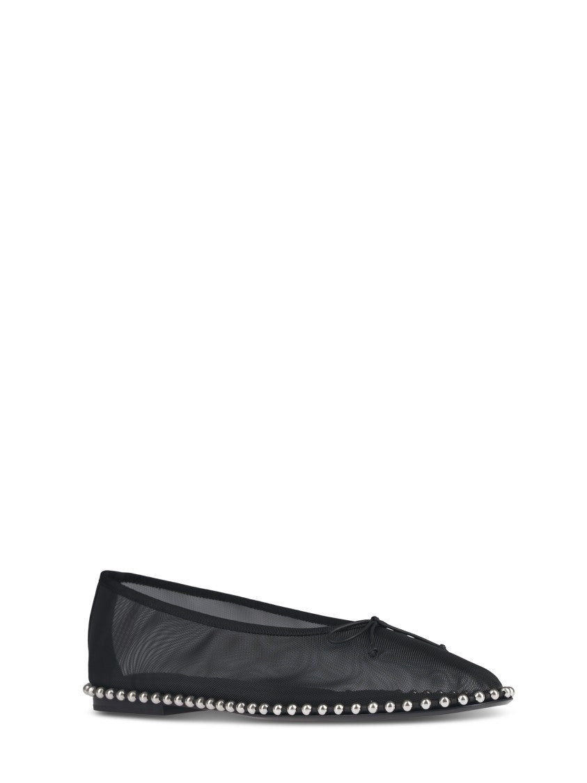 Alexander Wang Flat Shoes With Metallic Ball Chain Trim