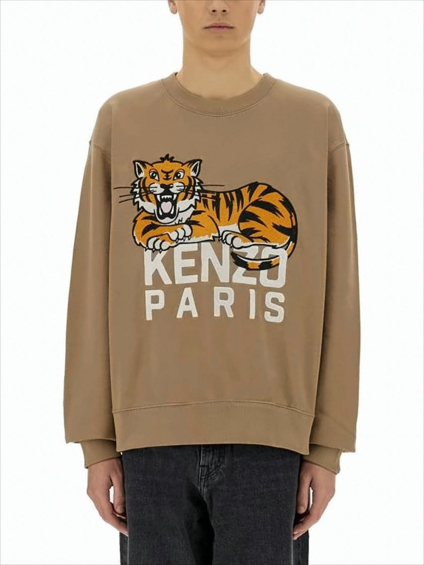 Kenzo Relaxed Fit Long-Sleeve Sweatshirt With Bold Graphic Design