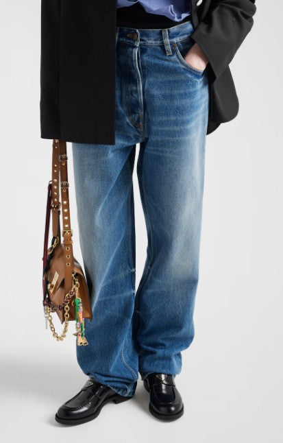 Prada Blue Jeans With Classic Five-Pocket Design