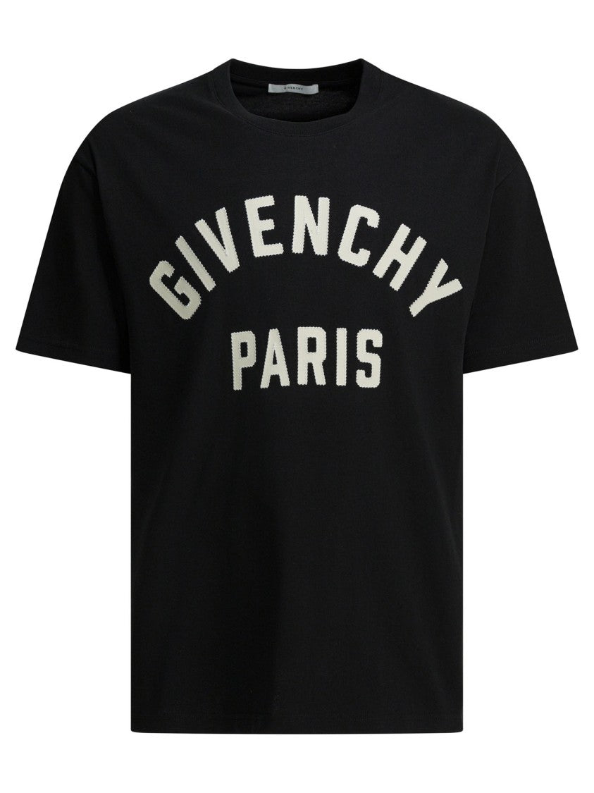Givenchy Cotton T-Shirt With Grosgrain Appliqué And Riveted Details