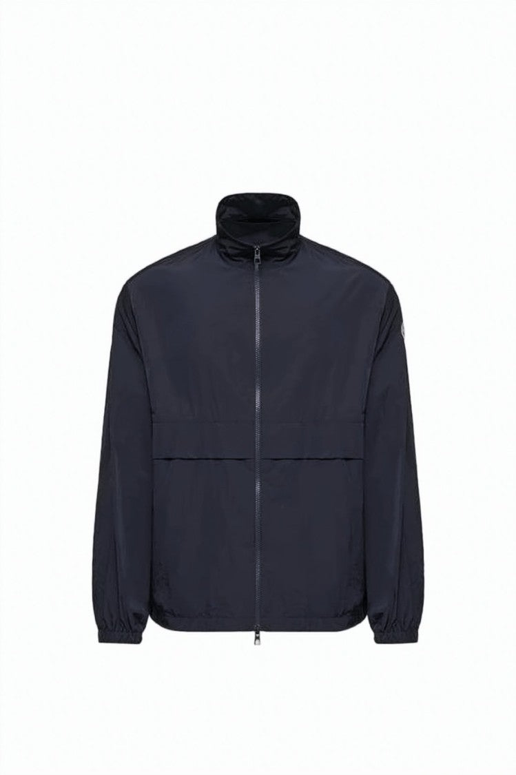 Moncler Fitted Black Jacket With Adjustable Waist And Hood