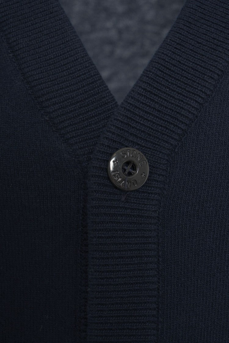 Stone Island V-Neck Button Closure Cardigan