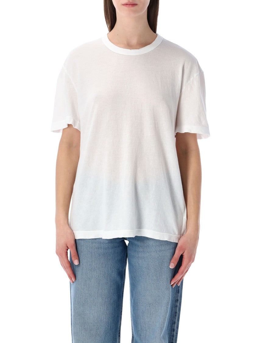James Perse Oversized Crepe Jersey Short Sleeve Tee