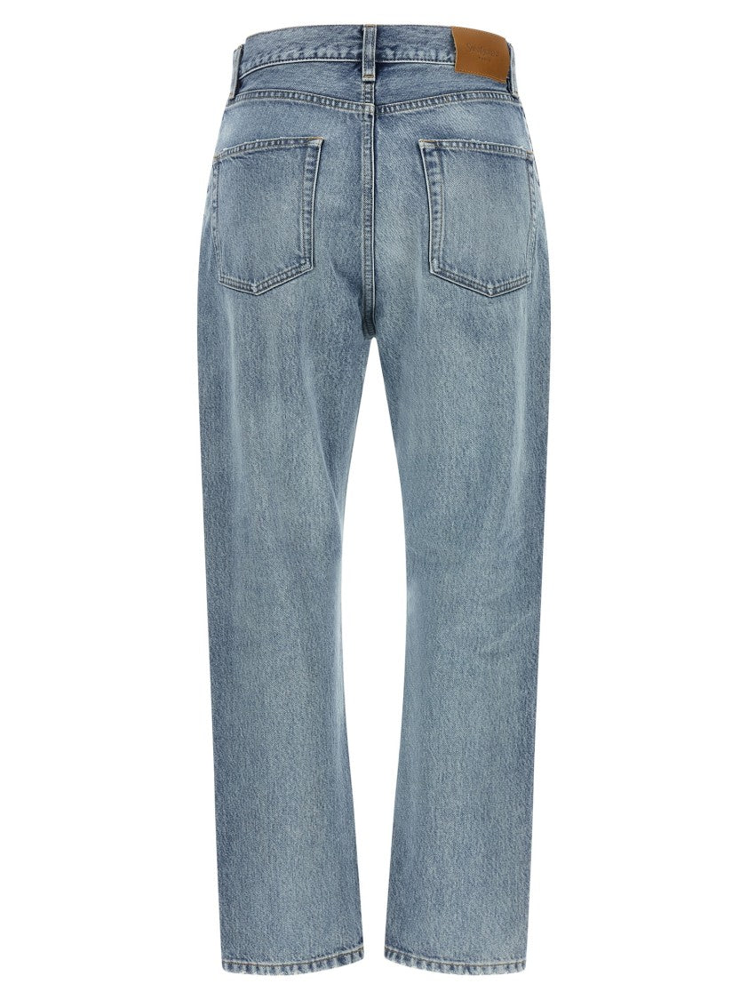 Saint Laurent 'Anni ‘90' South Wash Crop Jeans