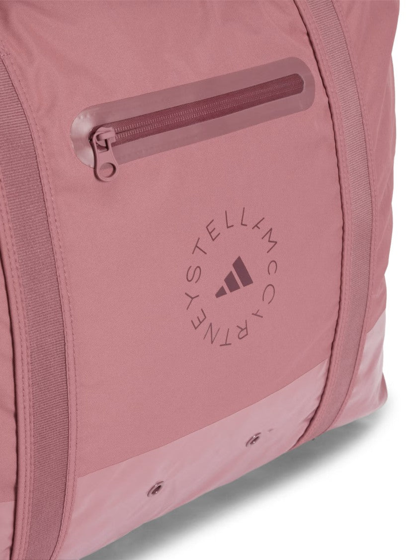 Adidas By Stella Mccartney Asmc Soft Pink Glossy Tote Bag