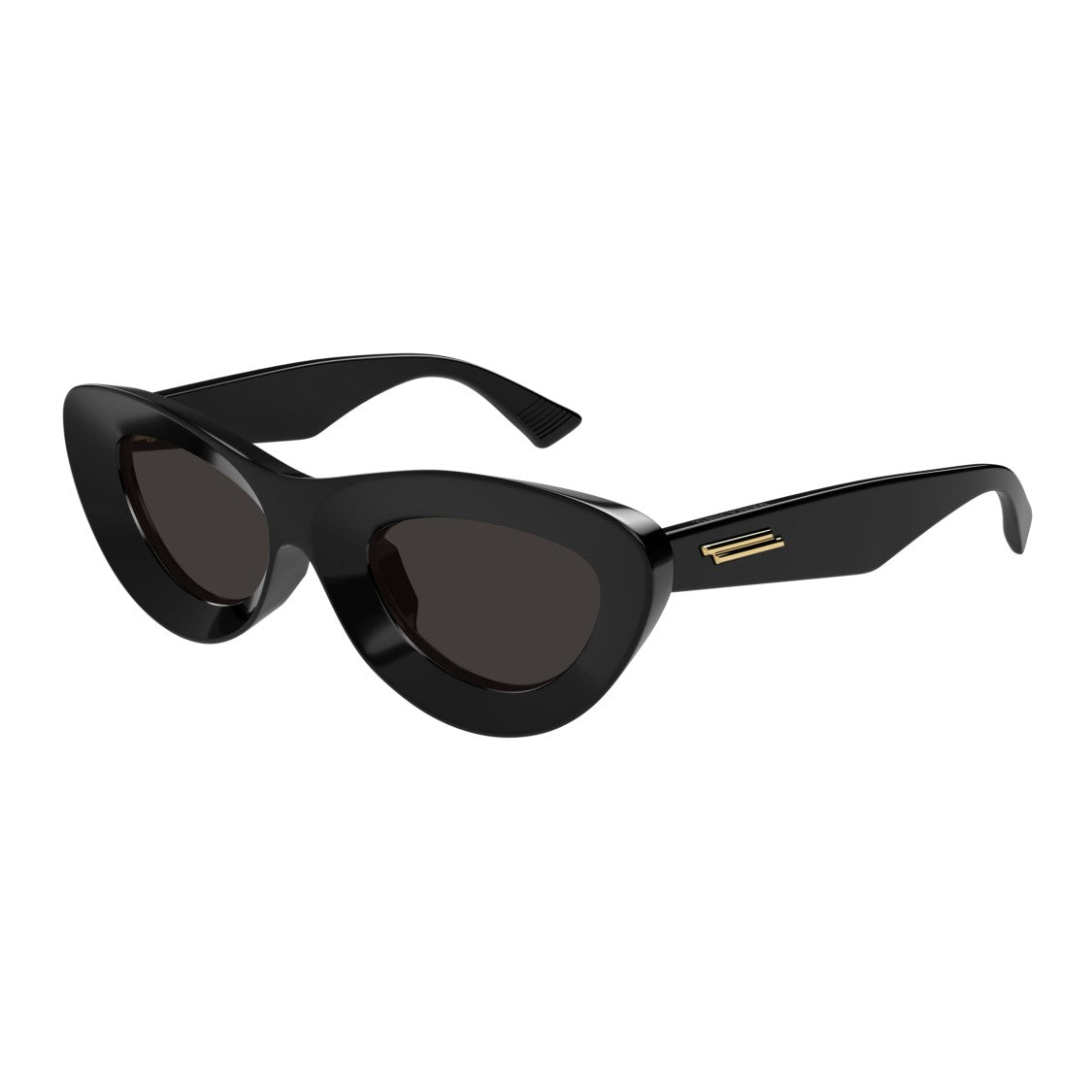 Bottega Veneta Bv1325s Glossy Black Cat-Eye Sunglasses