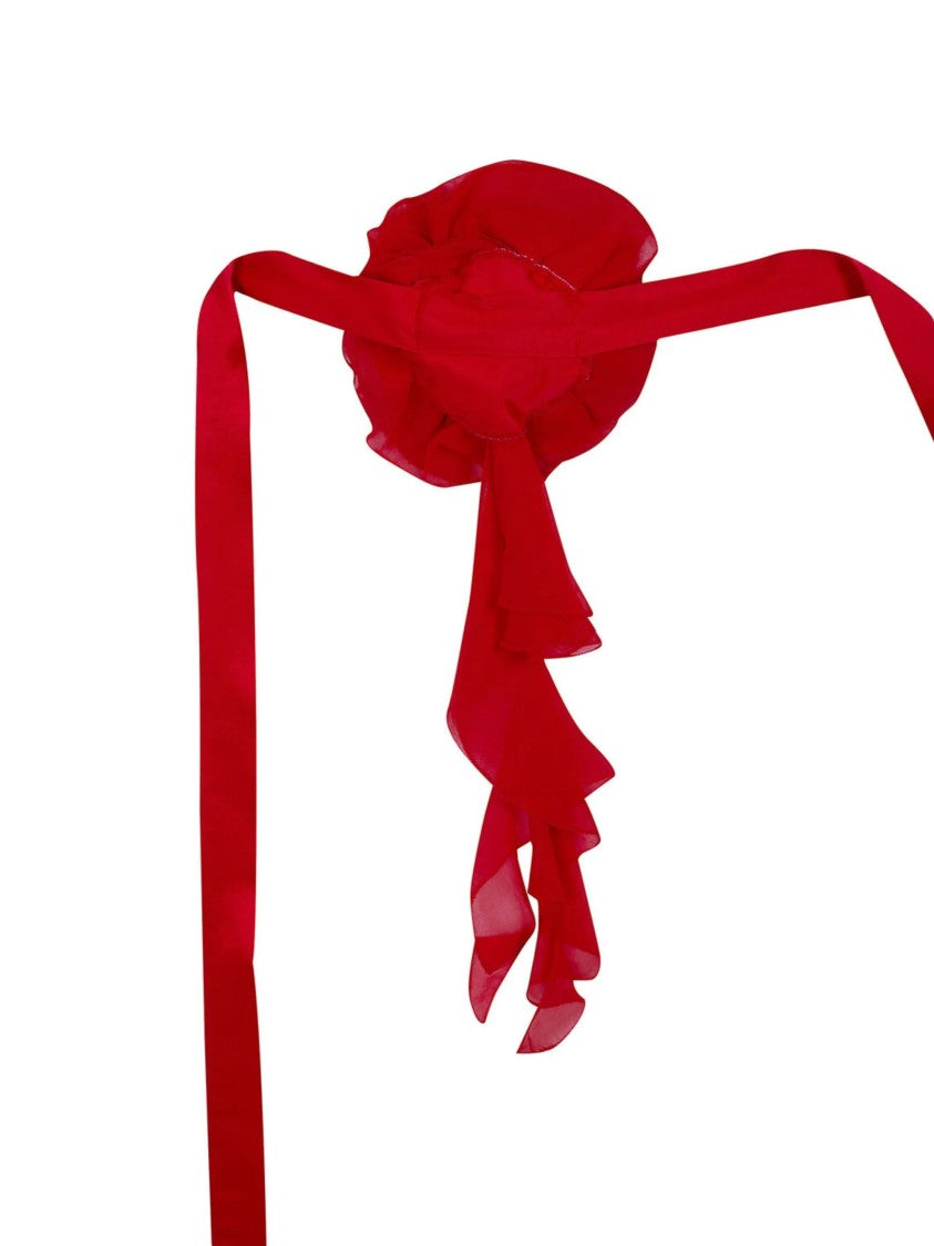 Blugirl Vibrant Red Tiered Ruffles Mini Dress