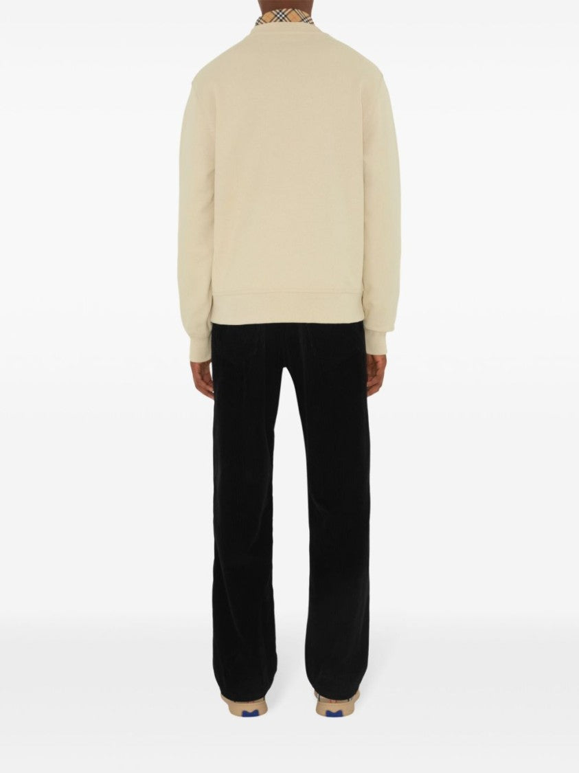 Burberry Classic Crew Neck Sweater With Subtle Logo Detail