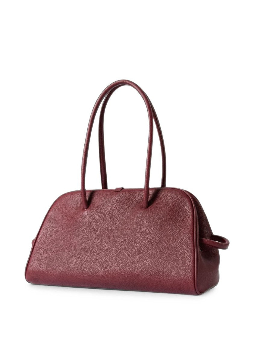 Jacquemus Burgundy Silk And Nylon Handbag With Knot Detail
