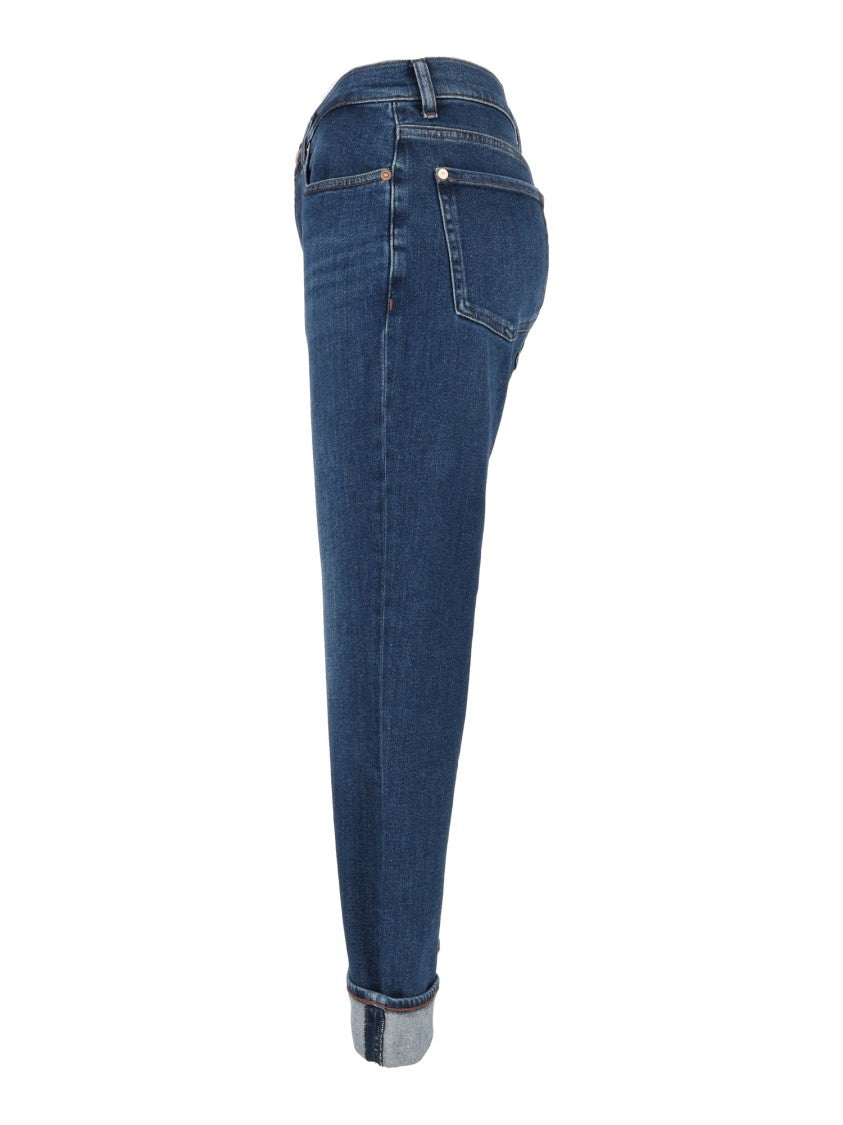 7 For All Mankind Current Blue Wash Relaxed Skinny Jeans