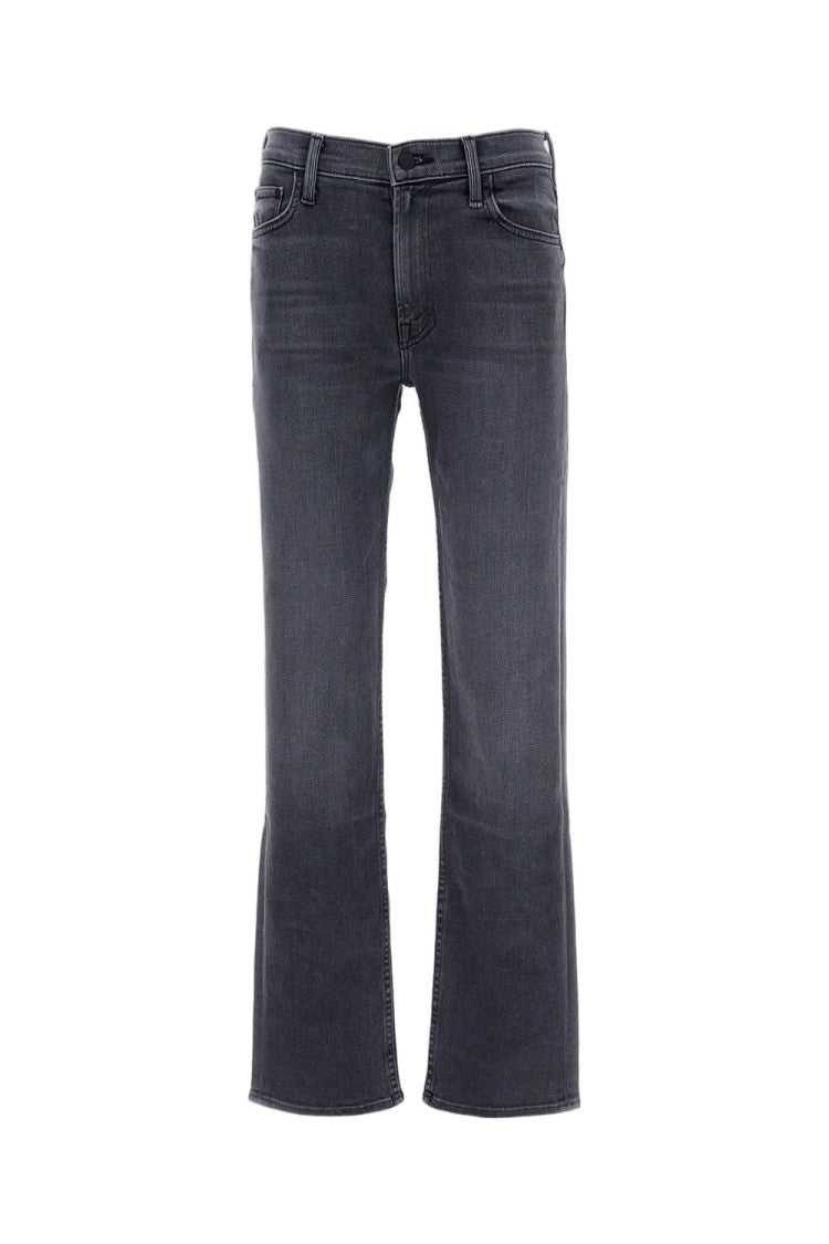 Mother Straight Leg Faded Black Jeans