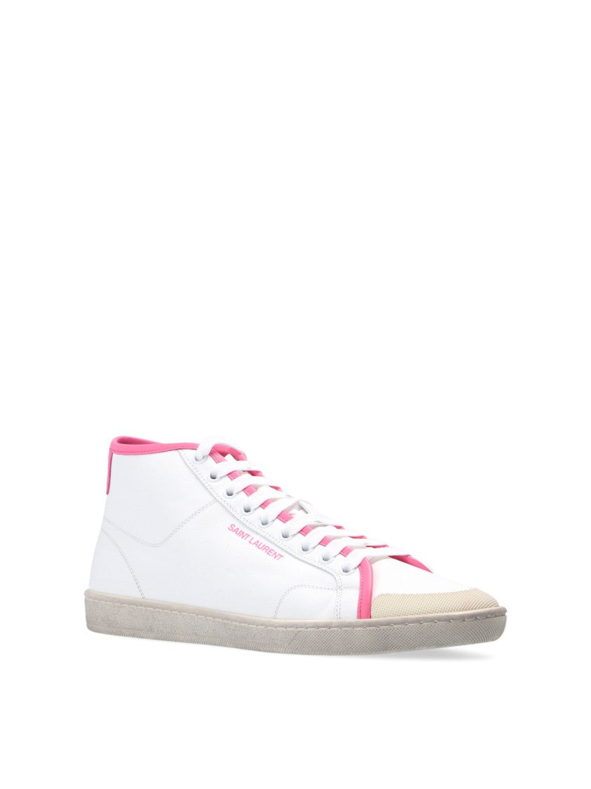 Saint Laurent Sl/39 Logo Mid-Top Sneakers