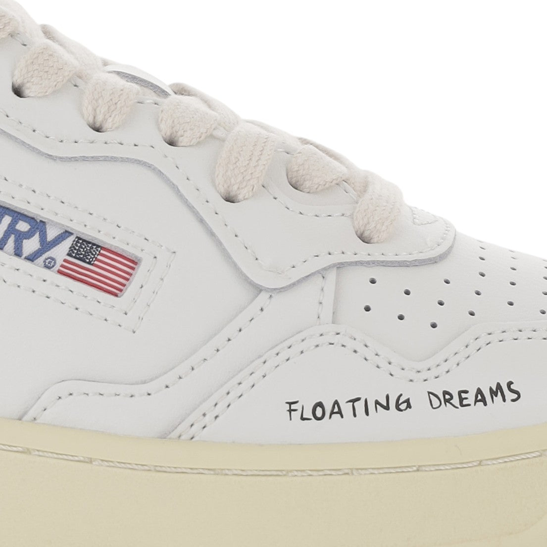 Autry Perforated Leather Low Sneakers With Logo Accents