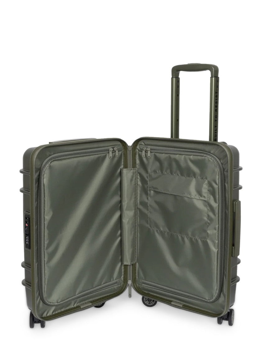 Eastpak Textured Hard-Shell Suitcase In Olive Green