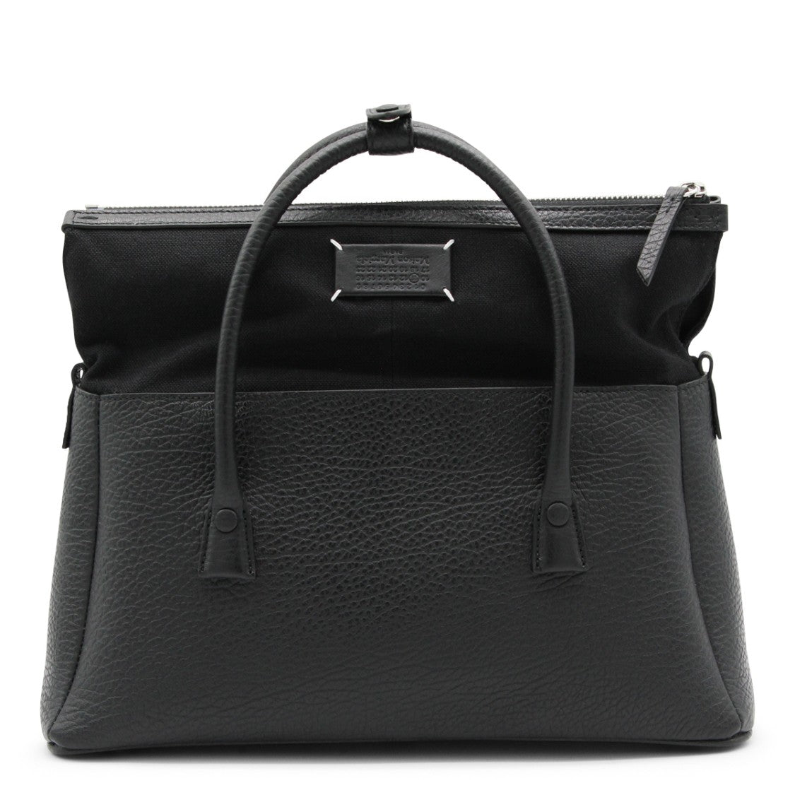 Maison Margiela Black Leather Top Handle Bag