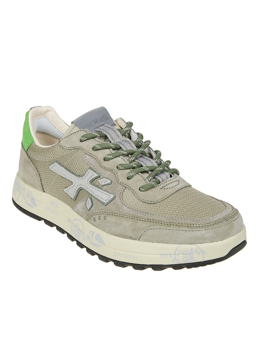 Premiata Nous Suede-Mesh Polyamide-Blend Sneakers